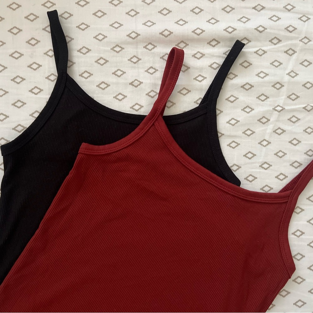 No Boundaries Ribbed Tank Bundle Rust Xs Black S